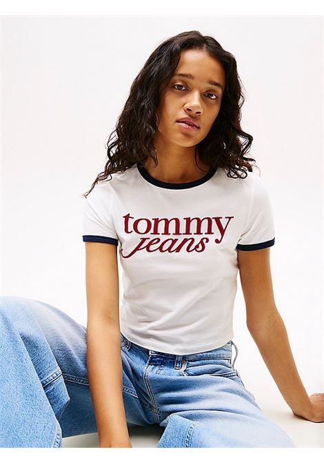 t-shirt slim con scritta Tommy Hilfiger | DW0DW20631YBL